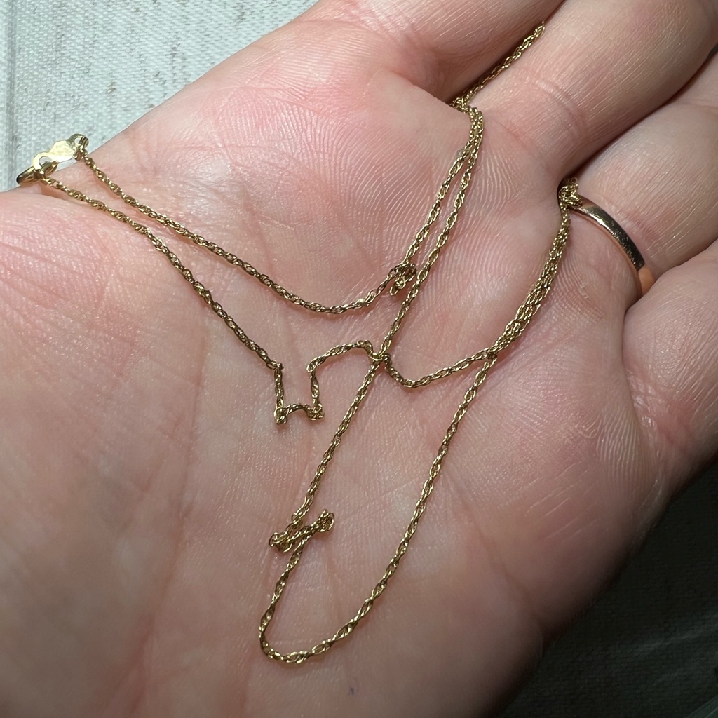 14k Yellow Gold 16” Chain